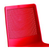 Chaise d'accueil pieds traineau empilable en polypropylène Prava