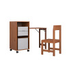 Bureau informatique pliable contemporain en pin massif Costa