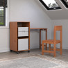 Bureau informatique pliable contemporain en pin massif Costa