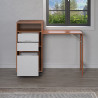 Bureau informatique pliable contemporain en pin massif Costa