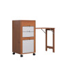 Bureau informatique pliable contemporain en pin massif Costa