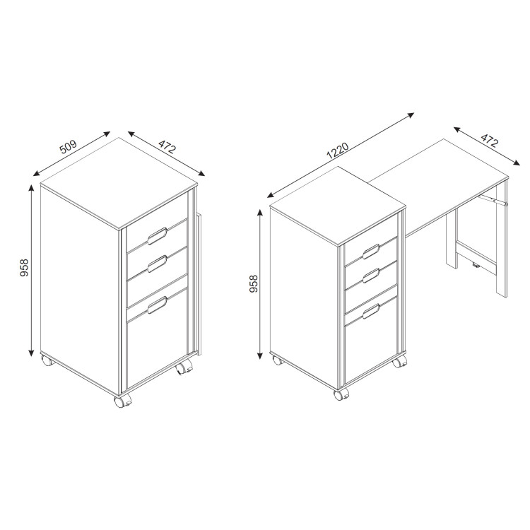 Table Pliante Bureau 64x43cm - Porte-Tablette, Charge 50kg - Bois Et Fer - Sans Montage - Naturel