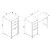 Bureau informatique pliable contemporain en pin massif Costa