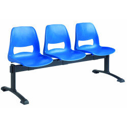 Chaise d'accueil sur poutre en polypropylène bleu Eoliane