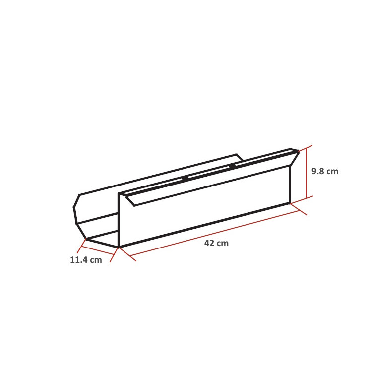 Goulotte Passe-câbles Grande Capacité 60x20 Mm - Lot De 3 Segments De 40 Cm, Blanc, Peignable Et Découpable