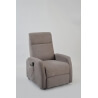 Fauteuil de relaxation électrique en microfibre coloris gris avec releveur et repose-pieds Vivo