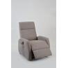 Fauteuil de relaxation électrique en microfibre coloris gris avec releveur et repose-pieds Vivo