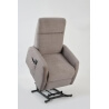 Fauteuil de relaxation électrique en microfibre coloris gris avec releveur et repose-pieds Vivo