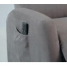 Fauteuil de relaxation électrique en microfibre coloris gris avec releveur et repose-pieds Vivo