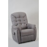 Fauteuil de relaxation électrique avec releveur en microfibre coloris gris Livourne