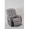 Fauteuil de relaxation électrique avec releveur en microfibre coloris gris Livourne