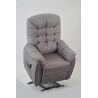 Fauteuil de relaxation électrique avec releveur en microfibre coloris gris Livourne