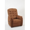 Fauteuil de relaxation électrique avec releveur en microfibre coloris macchiato Livourne