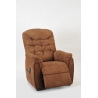 Fauteuil de relaxation électrique avec releveur en microfibre coloris macchiato Livourne