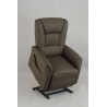 Fauteuil de relaxation éléctrique avec releveur coloris brun Ravenne