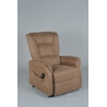 Fauteuil de relaxation éléctrique avec releveur microfibre coloris macchiato Ravenne