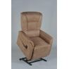 Fauteuil de relaxation éléctrique avec releveur microfibre coloris macchiato Ravenne
