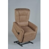 Fauteuil de relaxation éléctrique avec releveur microfibre coloris macchiato Ravenne