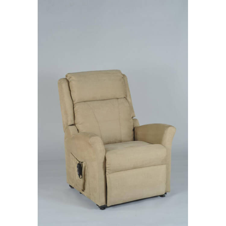 Fauteuil de relaxation électrique avec releveur microfibre coloris crème Pescara