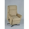 Fauteuil de relaxation électrique avec releveur microfibre coloris crème Pescara