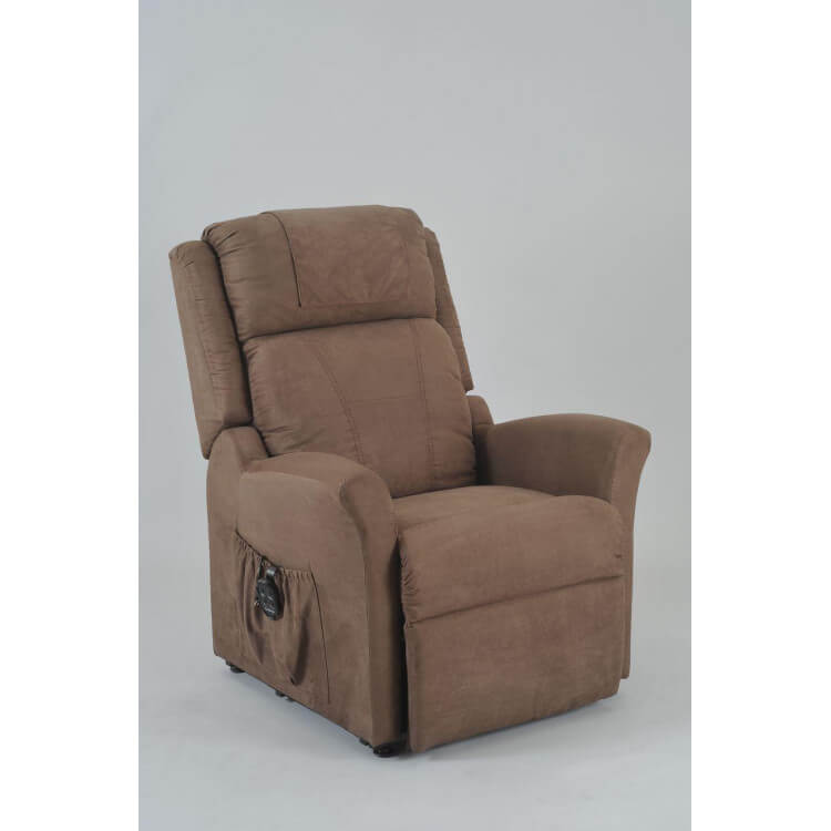 Fauteuil de relaxation électrique avec releveur microfibre coloris raisin Pescara