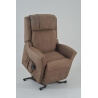 Fauteuil de relaxation électrique avec releveur microfibre coloris raisin Pescara