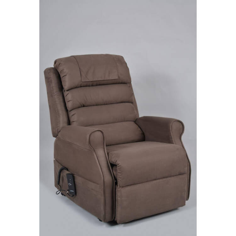 Fauteuil de relaxation avec releveur microfibre coloris raisin Ferrare