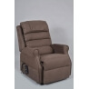 Fauteuil de relaxation avec releveur microfibre coloris raisin Ferrare