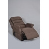 Fauteuil de relaxation avec releveur microfibre coloris raisin Ferrare