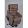 Fauteuil de relaxation avec releveur microfibre coloris raisin Ferrare