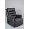 Fauteuil de relaxation avec releveur coloris noir Ferrare