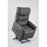 Fauteuil de relaxation électrique avec releveur en cuir coloris noir Nanty