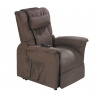 Fauteuil de relaxation électrique massant avec releveur en microfibre coloris raisin Palomo