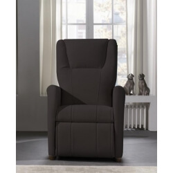 Fauteuil de relaxation électrique avec releveur et repose-pieds en microfibre coloris charbon Arthuro