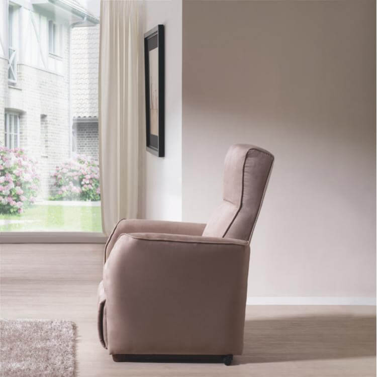 Fauteuil de relaxation électrique avec releveur en microfibre coloris gris Clément