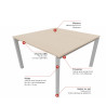 Table de réunion double contemporaine 300 cm Regis