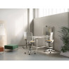 Tabouret ergonomique professionnel structure blanche Antequera