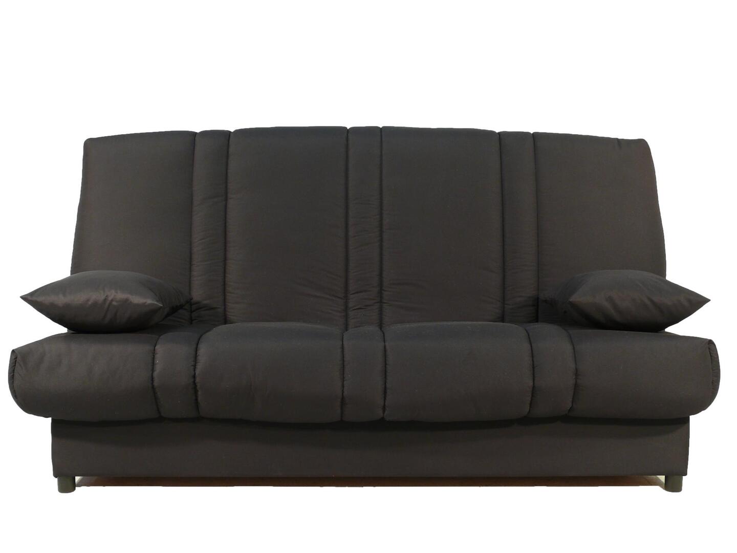 Canapé clic-clac contemporain coloris noir Bobbie