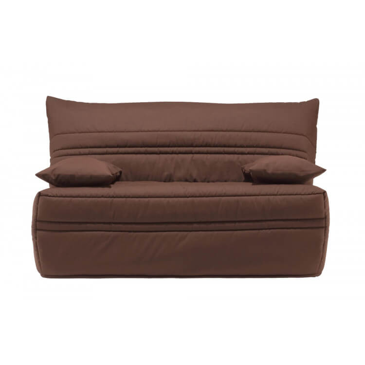 Banquette BZ contemporaine 140 cm coloris chocolat Vista