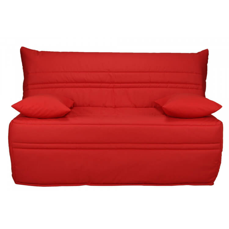 Banquette BZ contemporaine 140 cm coloris rouge Vista