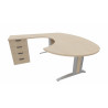 Bureau d'angle contemporain avec caisson Maldive