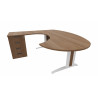 Bureau d'angle contemporain avec caisson Maldive