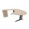 Bureau d'angle contemporain avec caisson Maldive