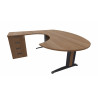 Bureau d'angle contemporain avec caisson Maldive