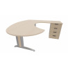 Bureau d'angle contemporain avec caisson Maldive