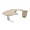 Bureau d'angle contemporain avec caisson Maldive