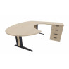 Bureau d'angle contemporain avec caisson Maldive