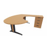 Bureau d'angle contemporain avec caisson Maldive