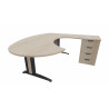 Bureau d'angle contemporain avec caisson Maldive