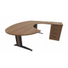 Bureau d'angle contemporain avec caisson Maldive